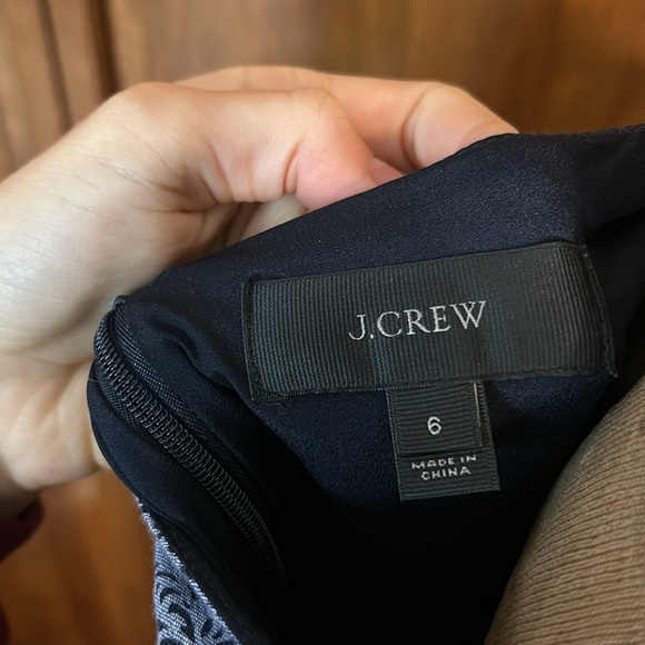 Navy & chambray drop waist palm tree motif dress from J Crew - Picture 7 of 11